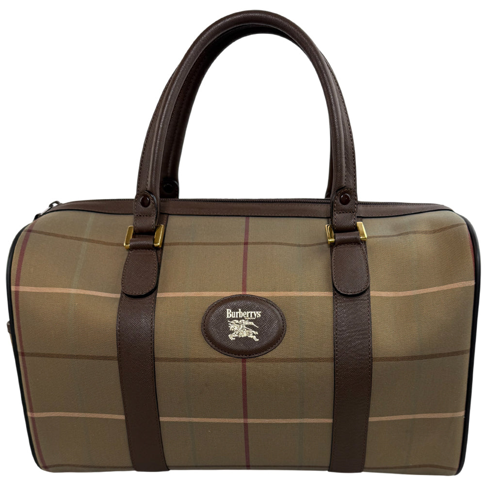 BURBERRY Check Duffle/Boston Bag LHQ1623