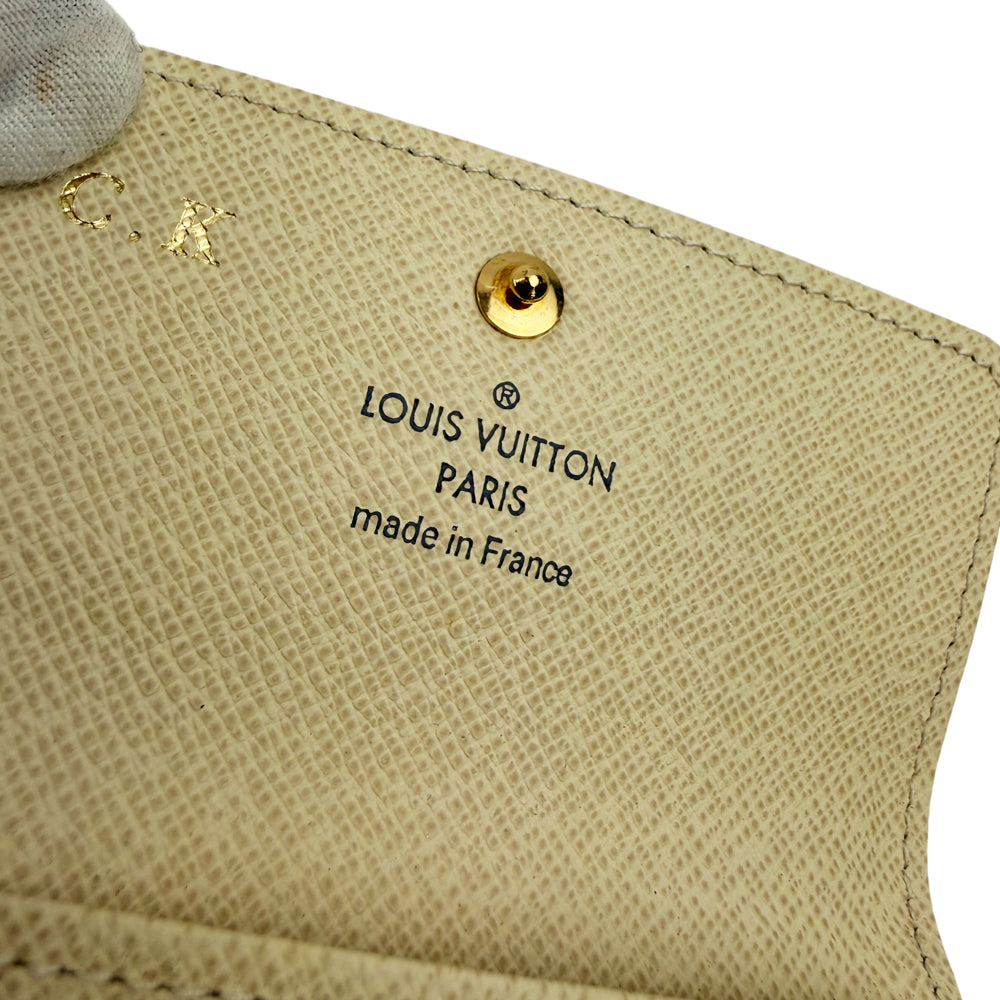 LOUIS VUITTON Damier Azur 4 Point Keyholder Case With Box LHQ1625