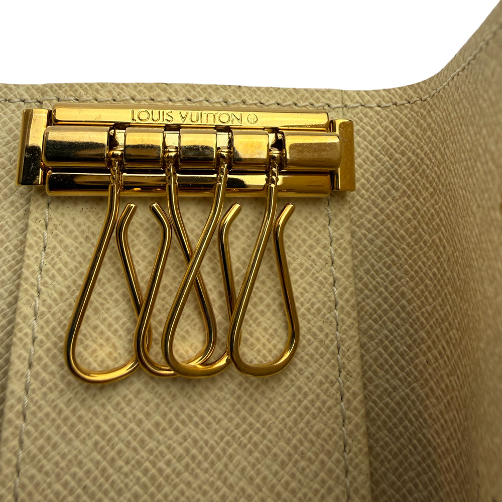 LOUIS VUITTON Damier Azur 4 Point Keyholder Case With Box LHQ1625