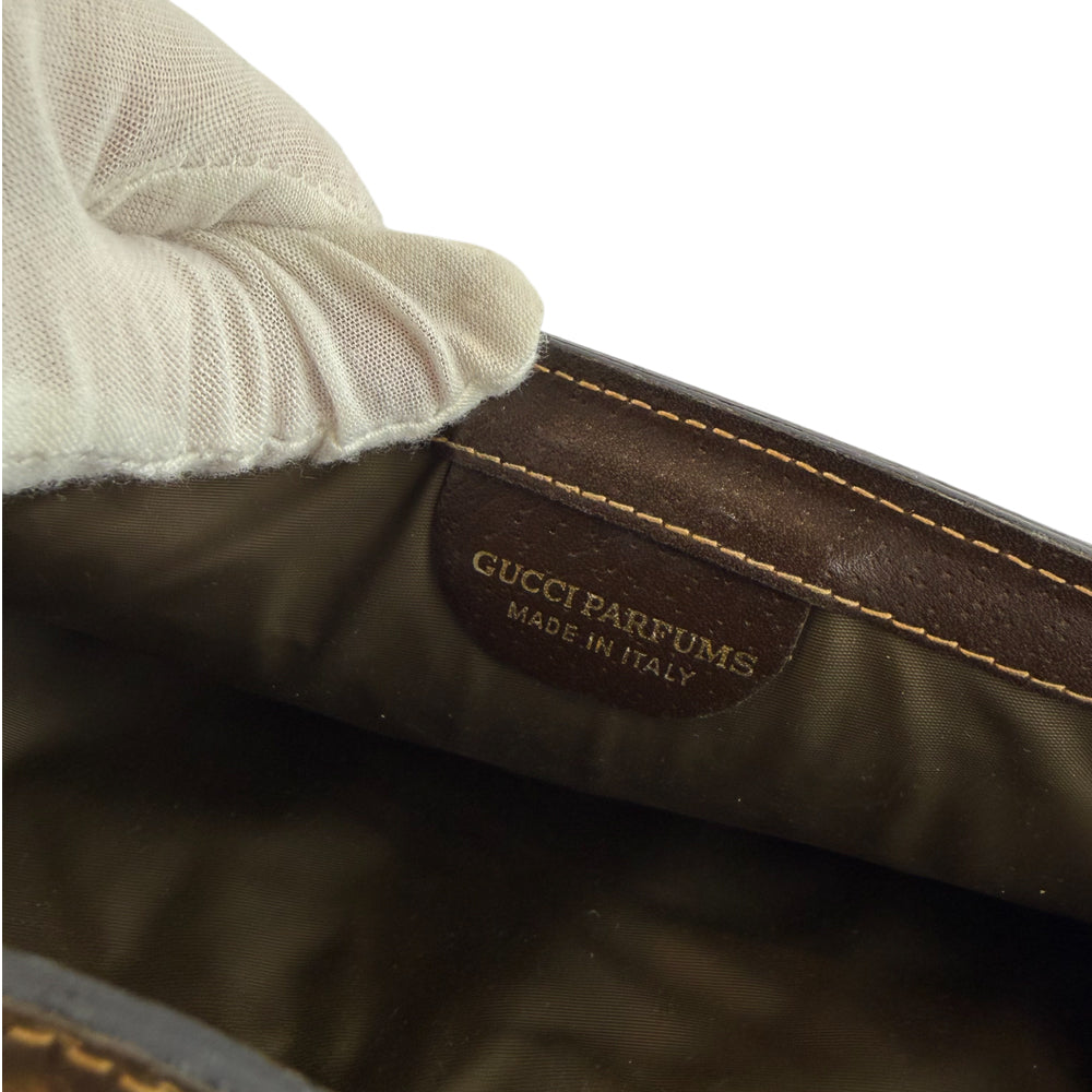 GUCCI GG Supreme Sherry Line Clutch Bag LHQ1633