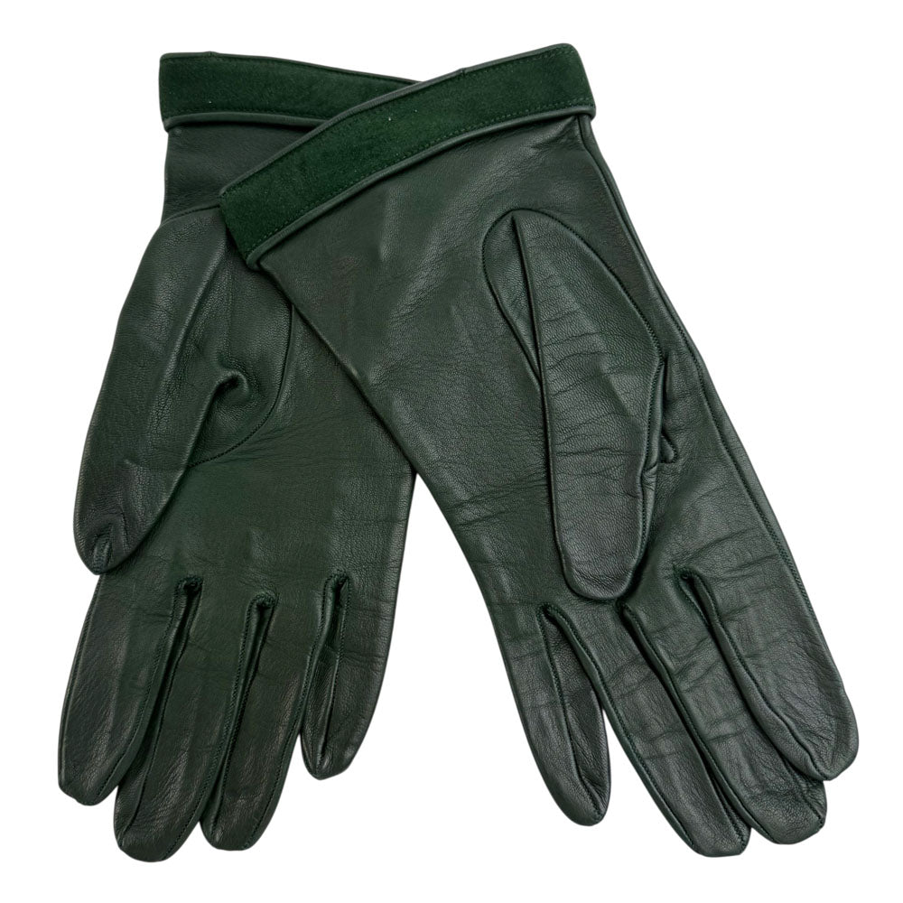 LOEWE Racing Green Leather Gloves LHQ1638