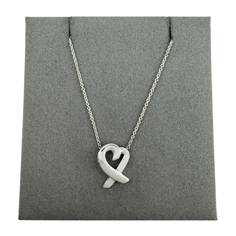 TIFFANY & CO Loving Heart Silver Necklace LHQ1197