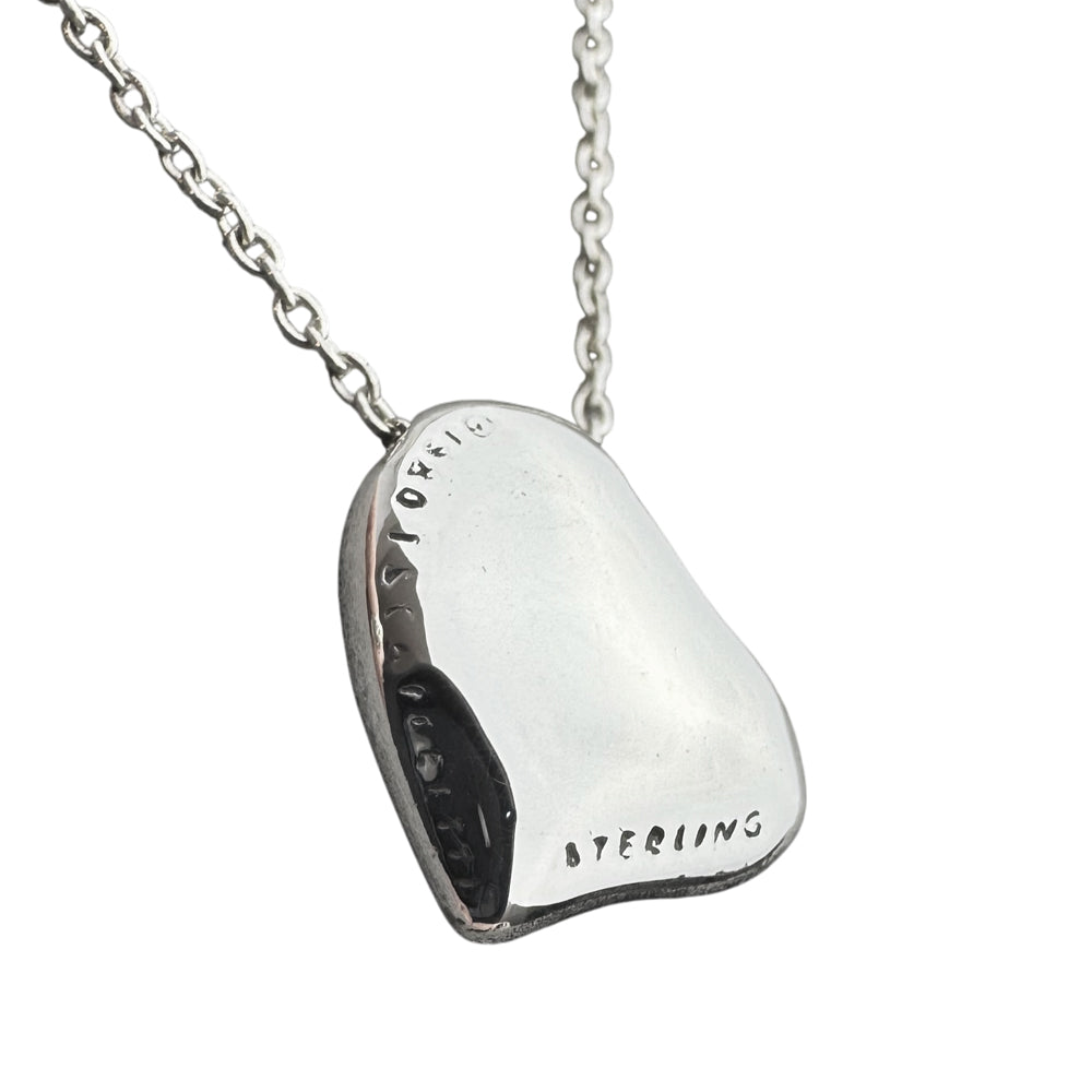 TIFFANY & CO Heart Stencil Silver Necklace LHQ1642