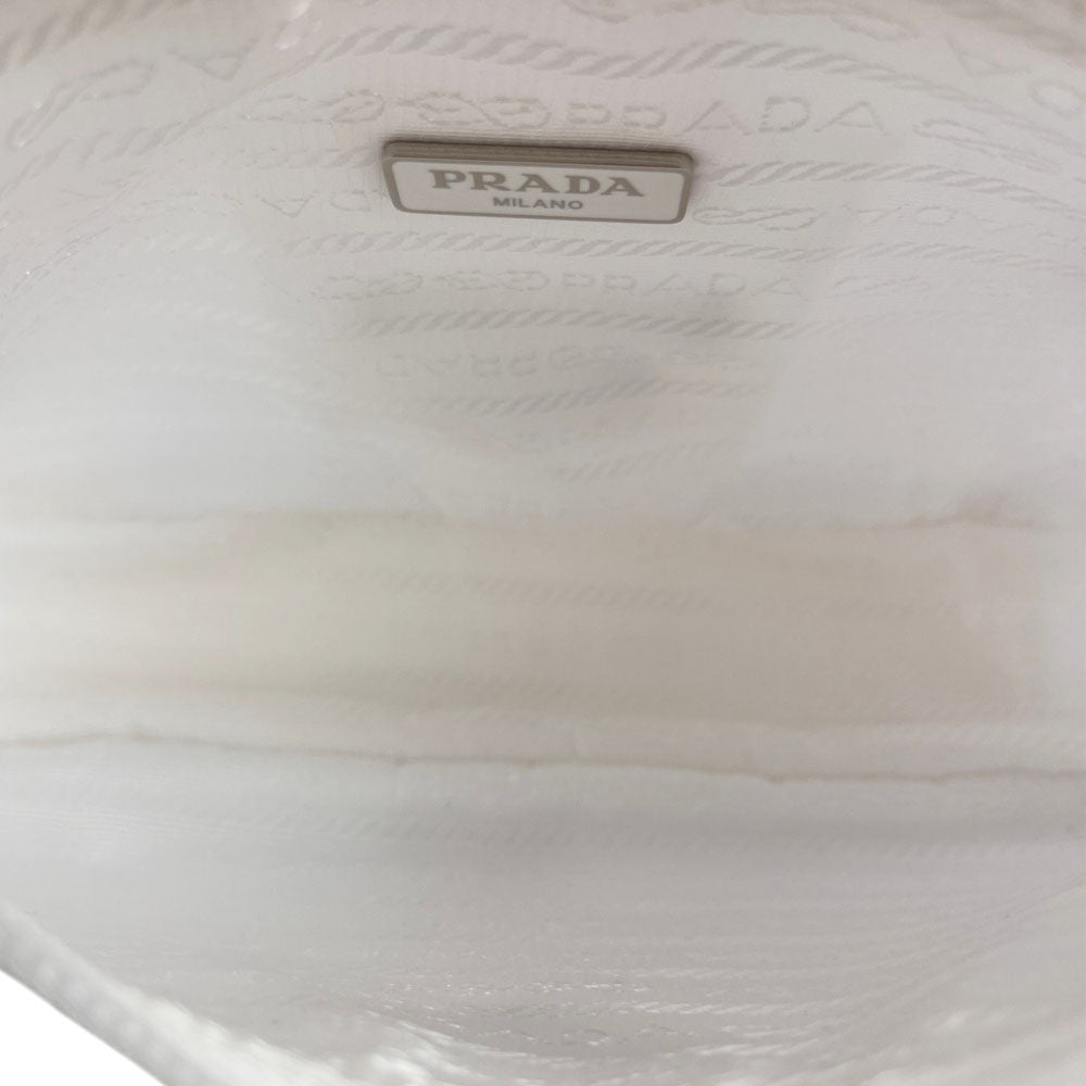 PRADA Re-Edition 2000 White Nylon Shoulder Handbag LHQ1649