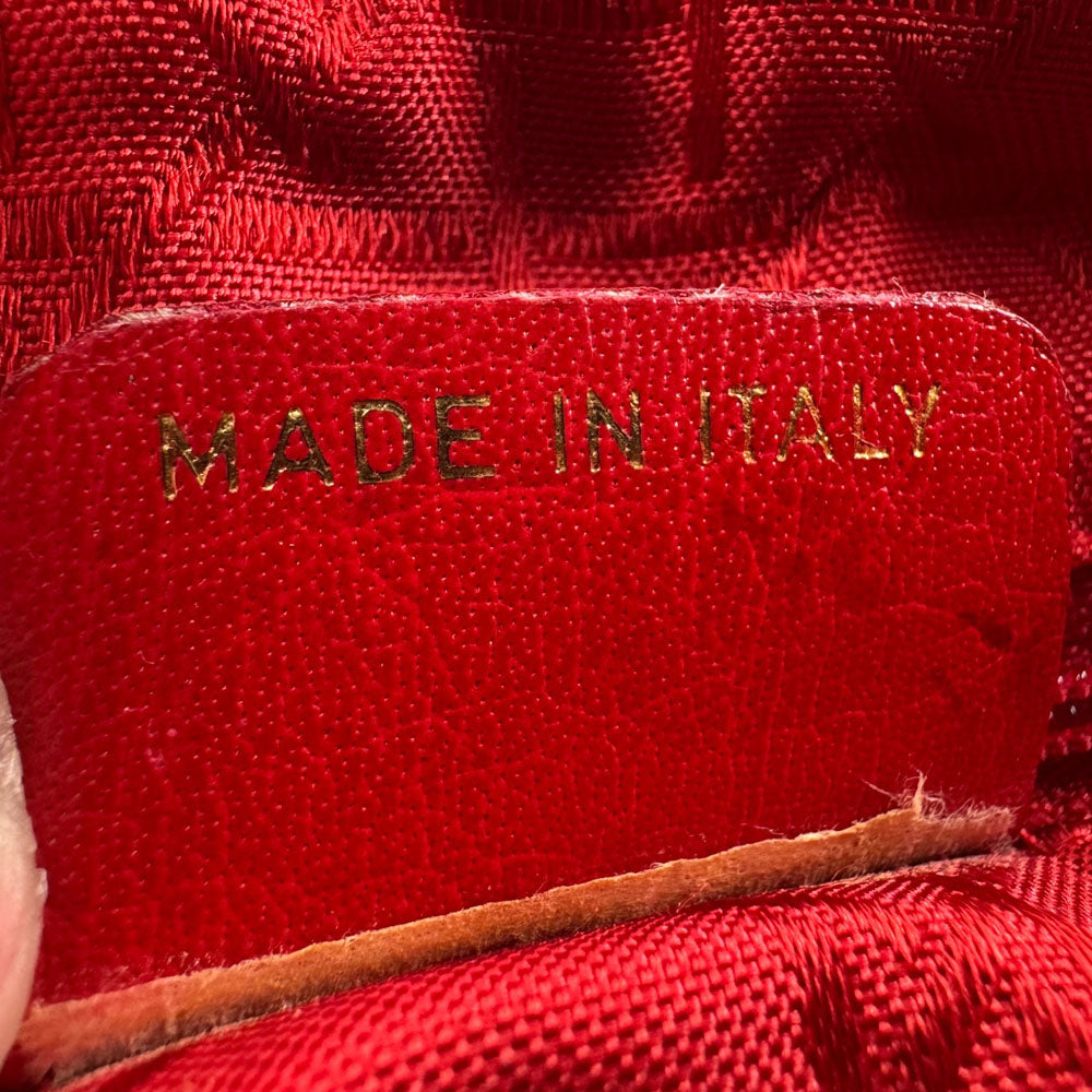 CHRISTIAN DIOR Navy Canvas Cannage Handbag LHQ1654