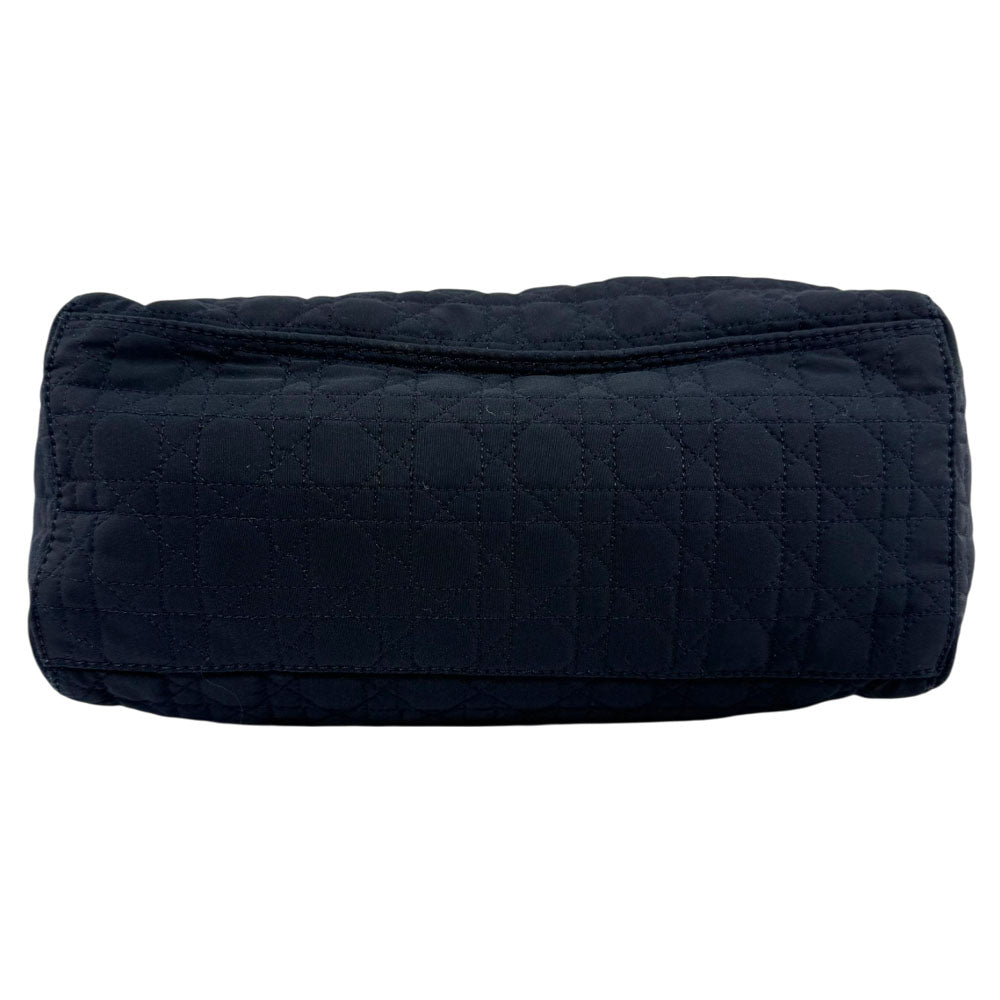 CHRISTIAN DIOR Navy Canvas Cannage Handbag LHQ1654