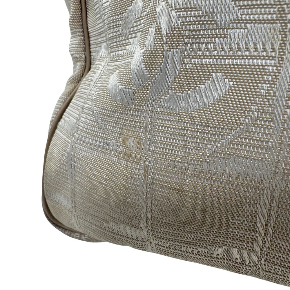 CHANEL Cream New Travel Line Tote Shoulder Bag LHQ1656