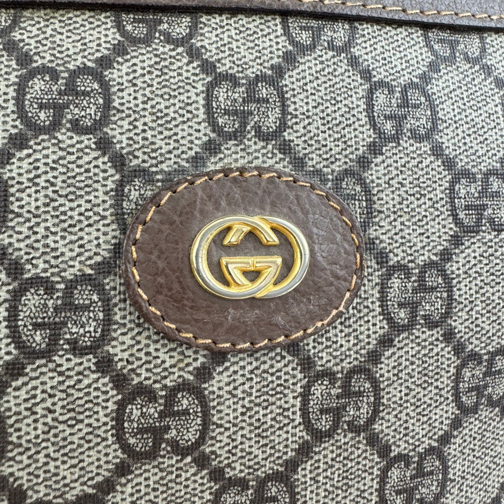 GUCCI GG Supreme Brown Clutch Bag LHQ1657
