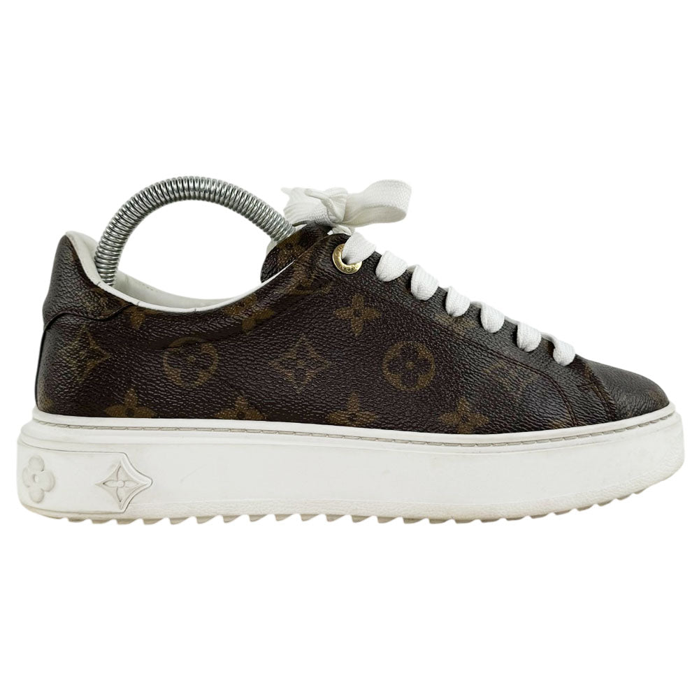 LOUIS VUITTON Monogram Time Out Trainers Size 5 UK LHQ1659