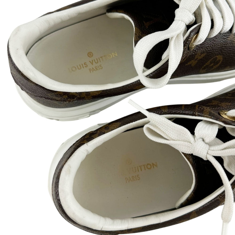 LOUIS VUITTON Monogram Time Out Trainers Size 5 UK LHQ1659