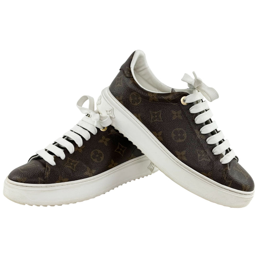 LOUIS VUITTON Monogram Time Out Trainers Size 5 UK LHQ1659