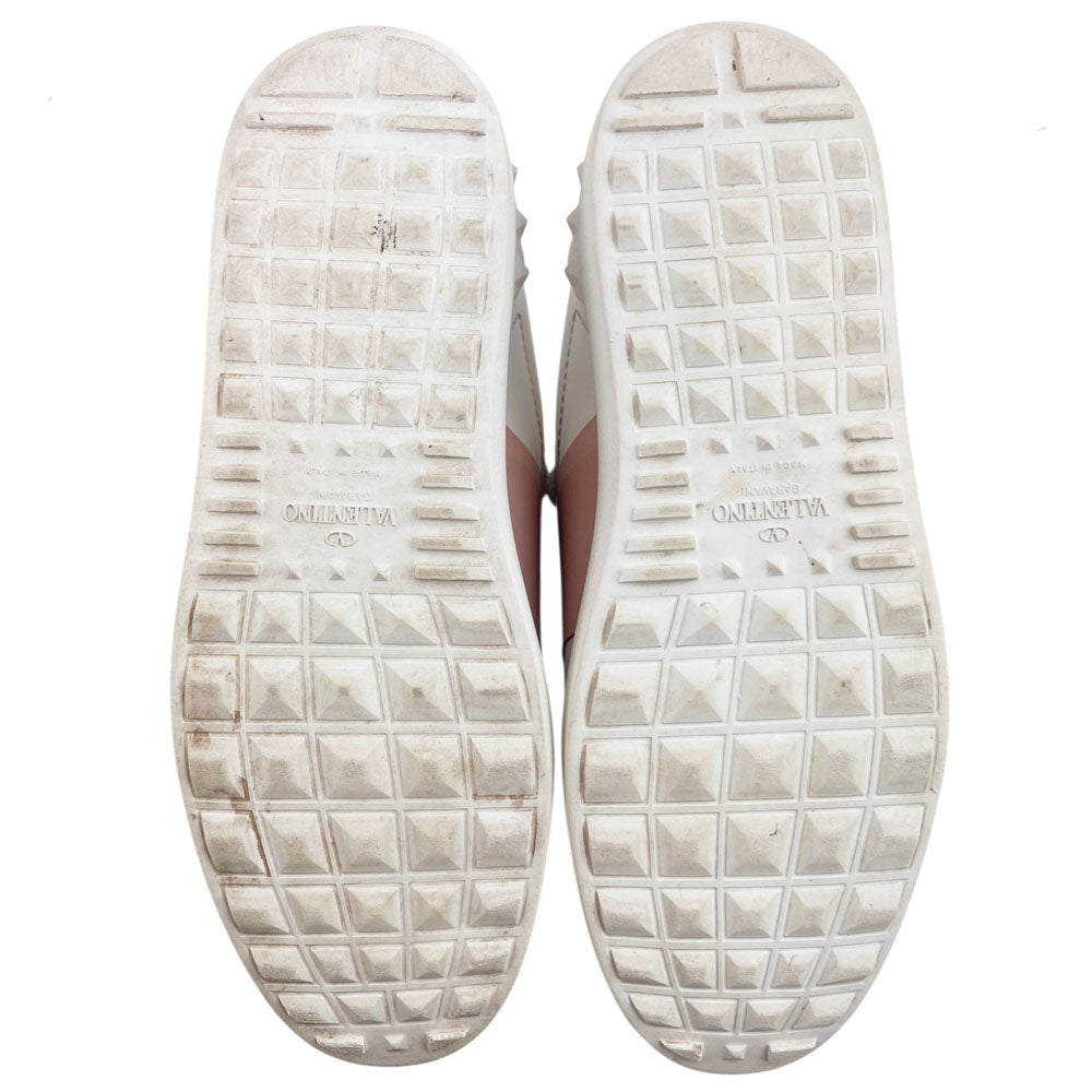 VALENTINO White Leather Open Sneakers Size 5.5 UK LHQ1661