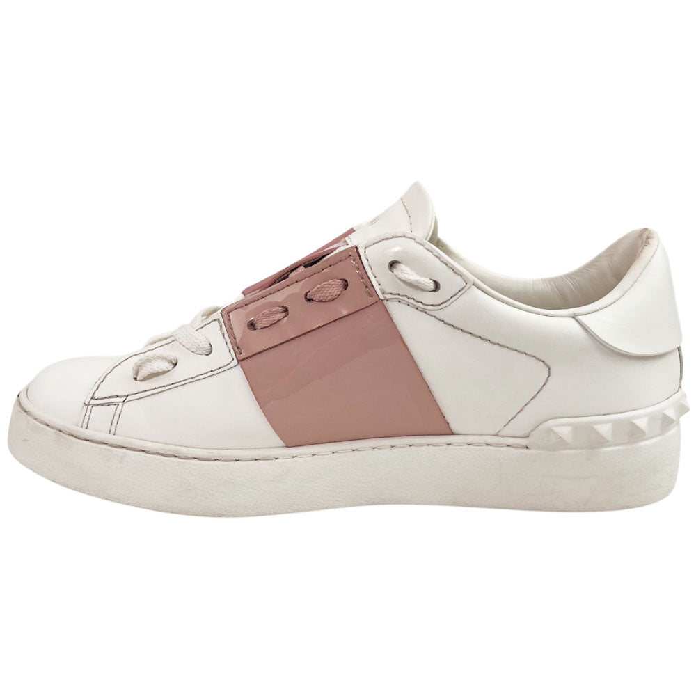 VALENTINO White Leather Open Sneakers Size 5.5 UK LHQ1661