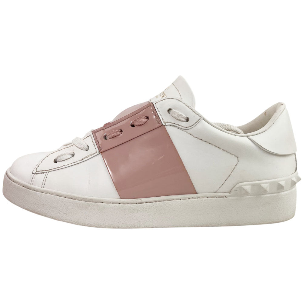 VALENTINO White Leather Open Sneakers Size 5.5 UK LHQ1661