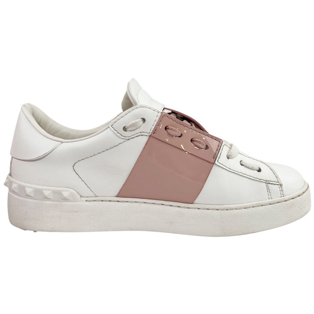 VALENTINO White Leather Open Sneakers Size 5.5 UK LHQ1661