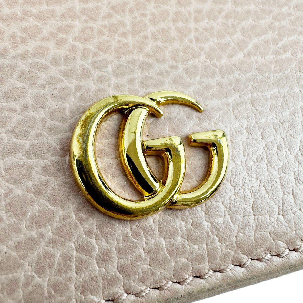 GUCCI Marmont Pink Leather Card Case LHQ1662