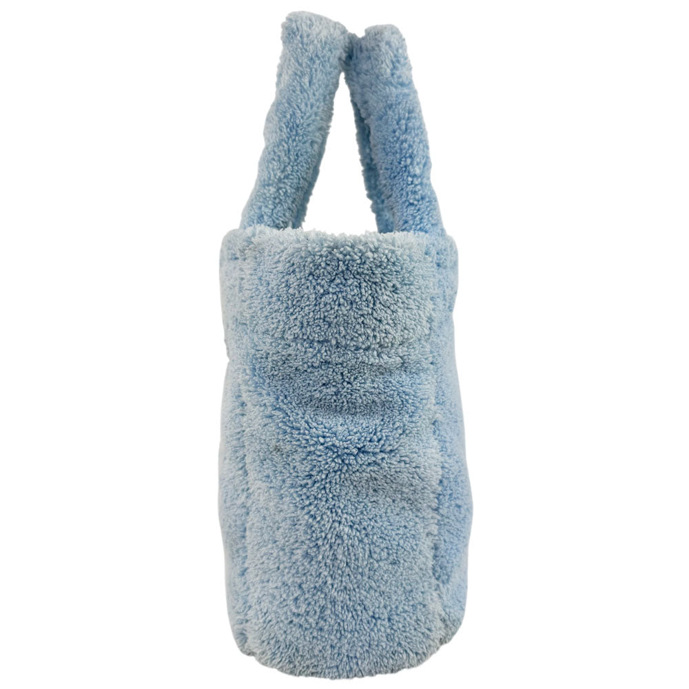 PRADA Light Blue Terry Cloth Tote Bag LHQ1663