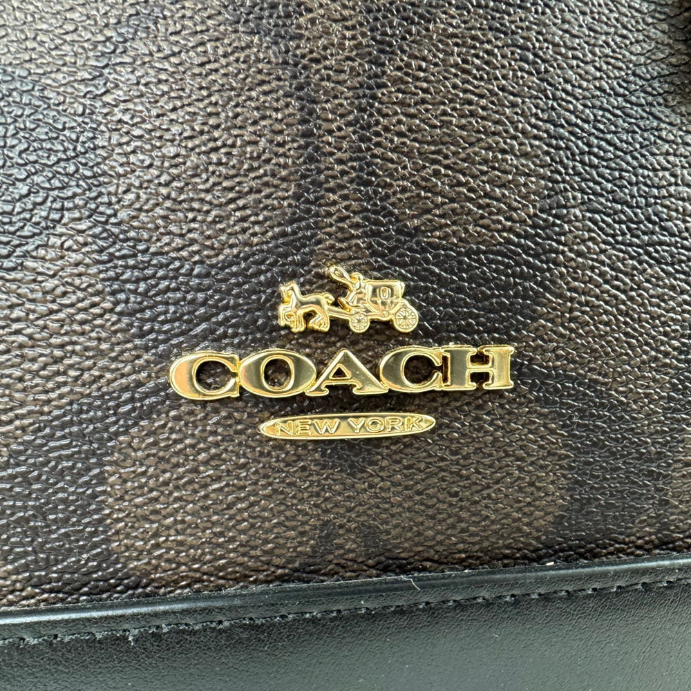 COACH Brown Signature Mini Sierra Crossbody Hand Bag LHQ1665