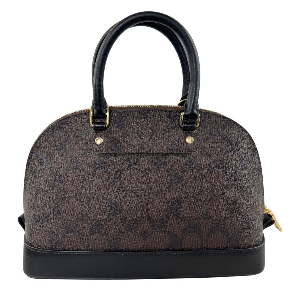 COACH Brown Signature Mini Sierra Crossbody Hand Bag LHQ1665