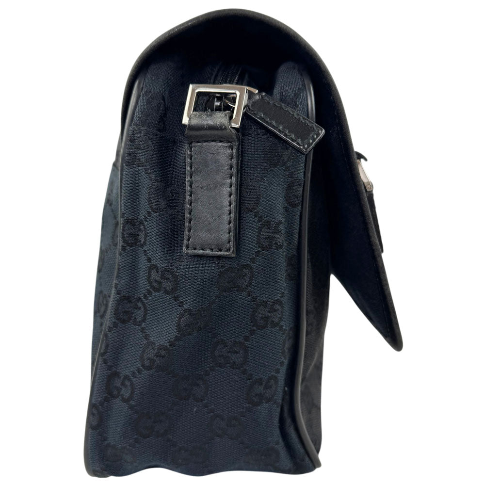 GUCCI GG Black Canvas Eclipse Crossbody Bag LHQ1673