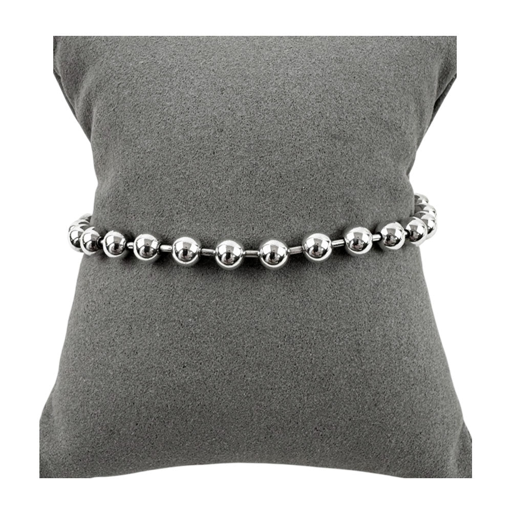 GUCCI Silver Beaded Toggle Bracelet LHQ1676