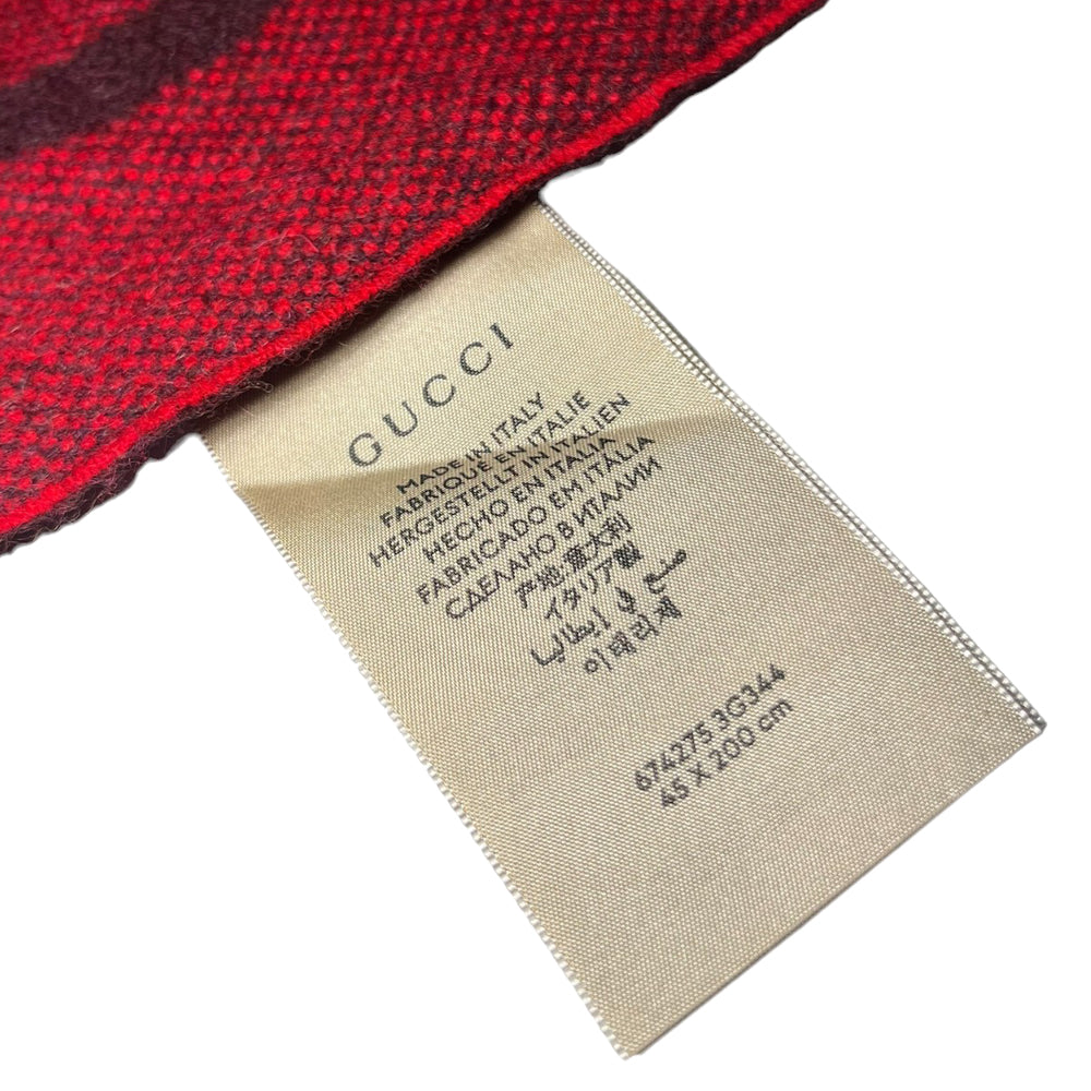 GUCCI GG Jacquard-Schal Rot LHQ168