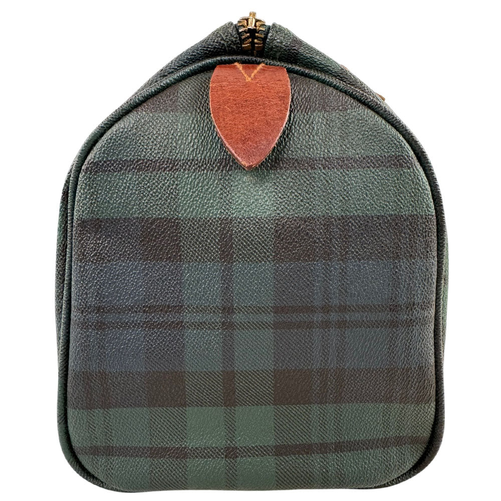 POLO RALPH LAUREN Green/Blue Tartan Check Boston Bag LHQ1684