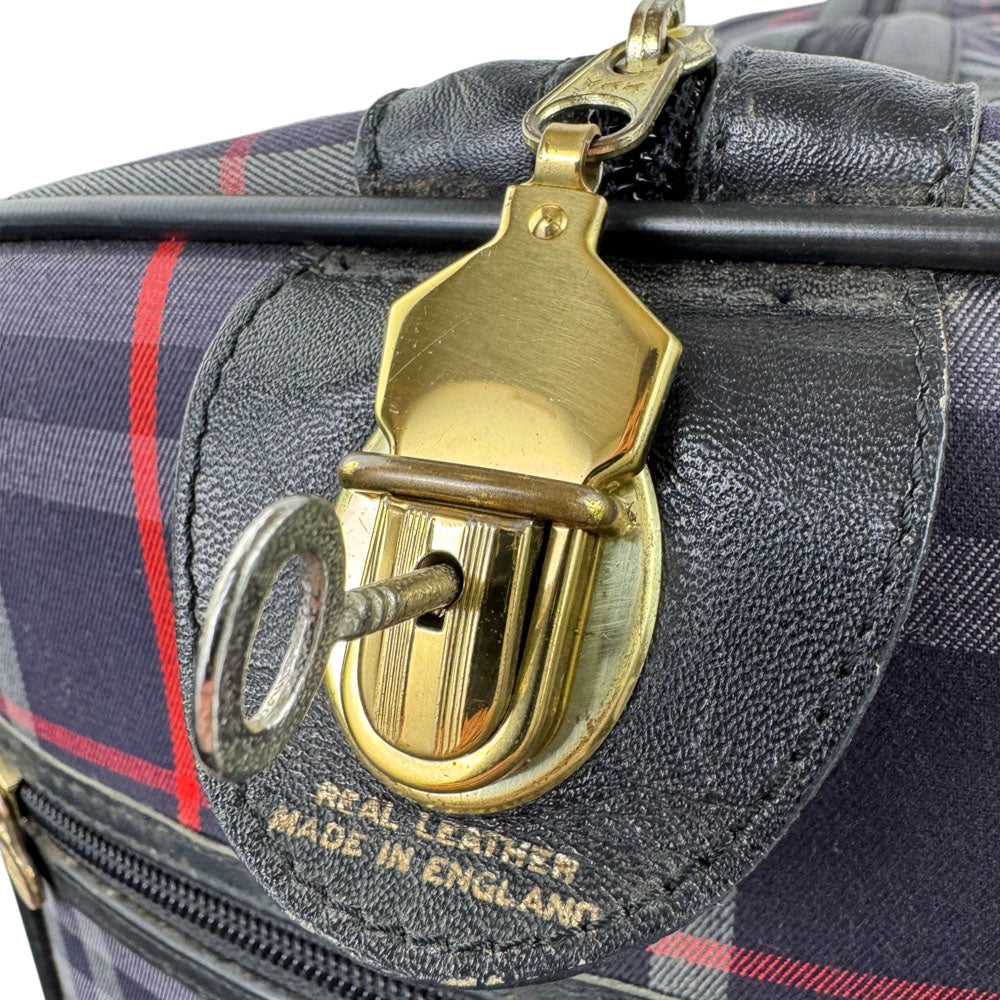 BURBERRY Blue Nova Check Boston Weekend Bag LHQ1687