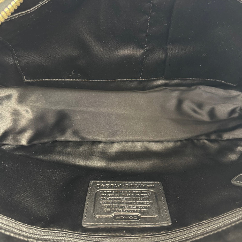 COACH Gallery Signature Canvas Tote Handbag Cream/Black LHQ1699