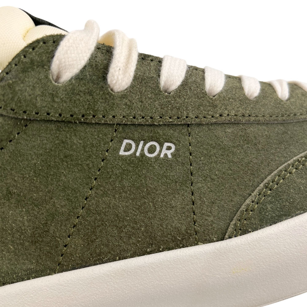 CHRISTIAN DIOR B101 Khaki Green Suede Trainers Size 9 UK LHQ1706