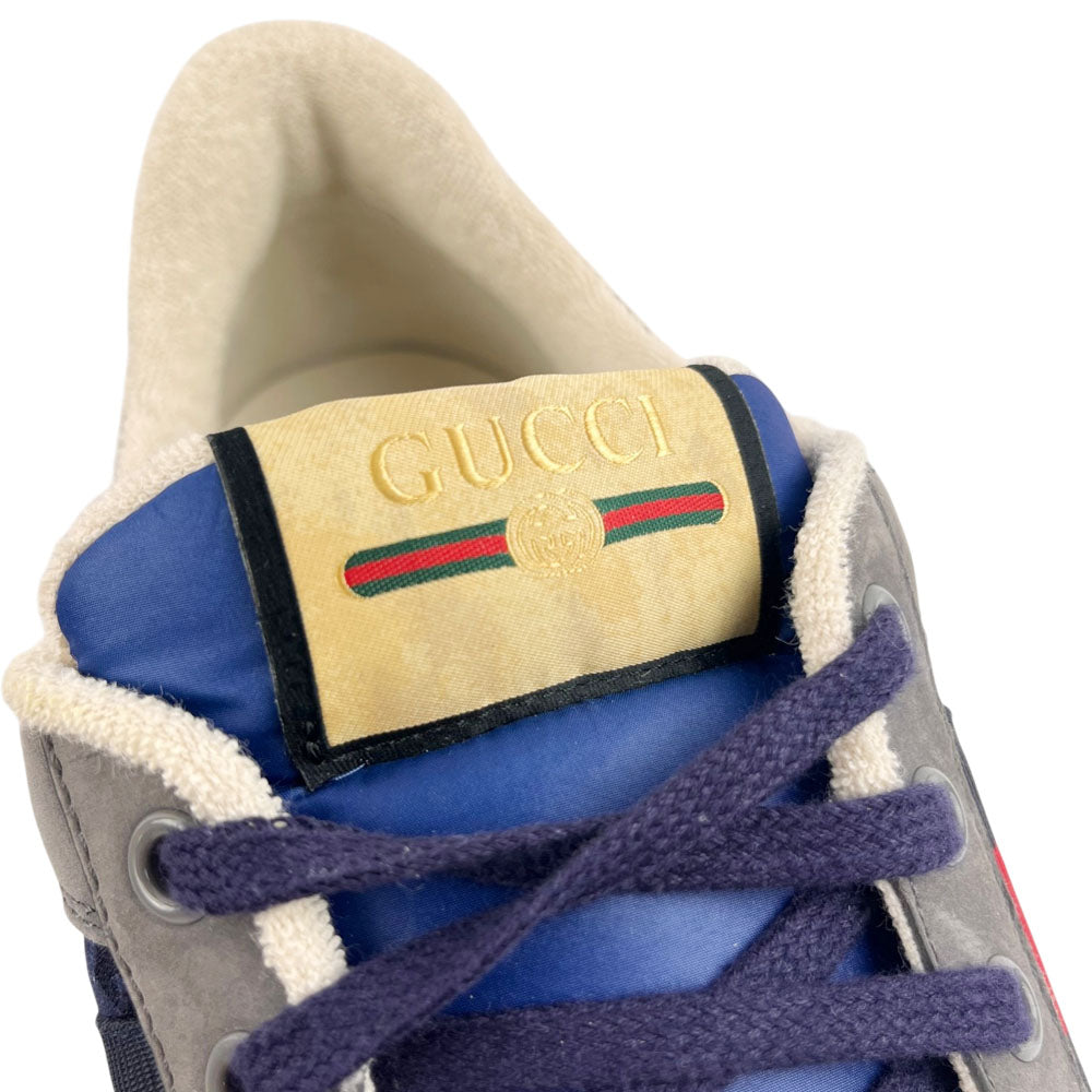 GUCCI GG Grey Suede Screener Trainers Size 9 UK LHQ1708