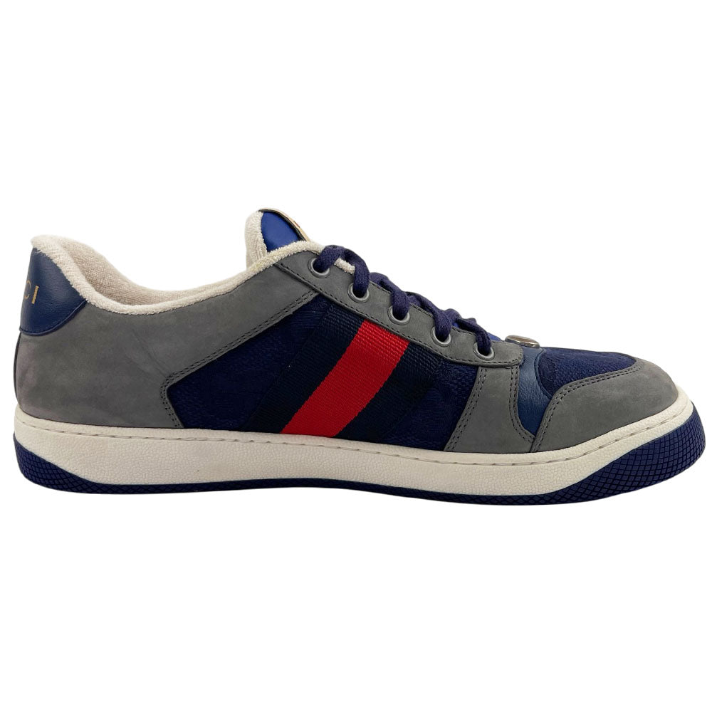 GUCCI GG Grey Suede Screener Trainers Size 9 UK LHQ1708