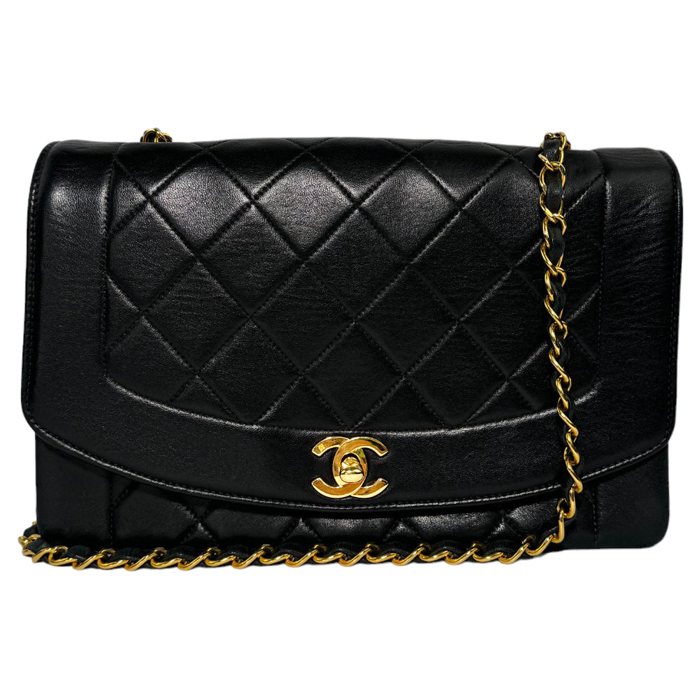 CHANEL Lammfell Matelasse Diana 24 S Klappe LHQ171