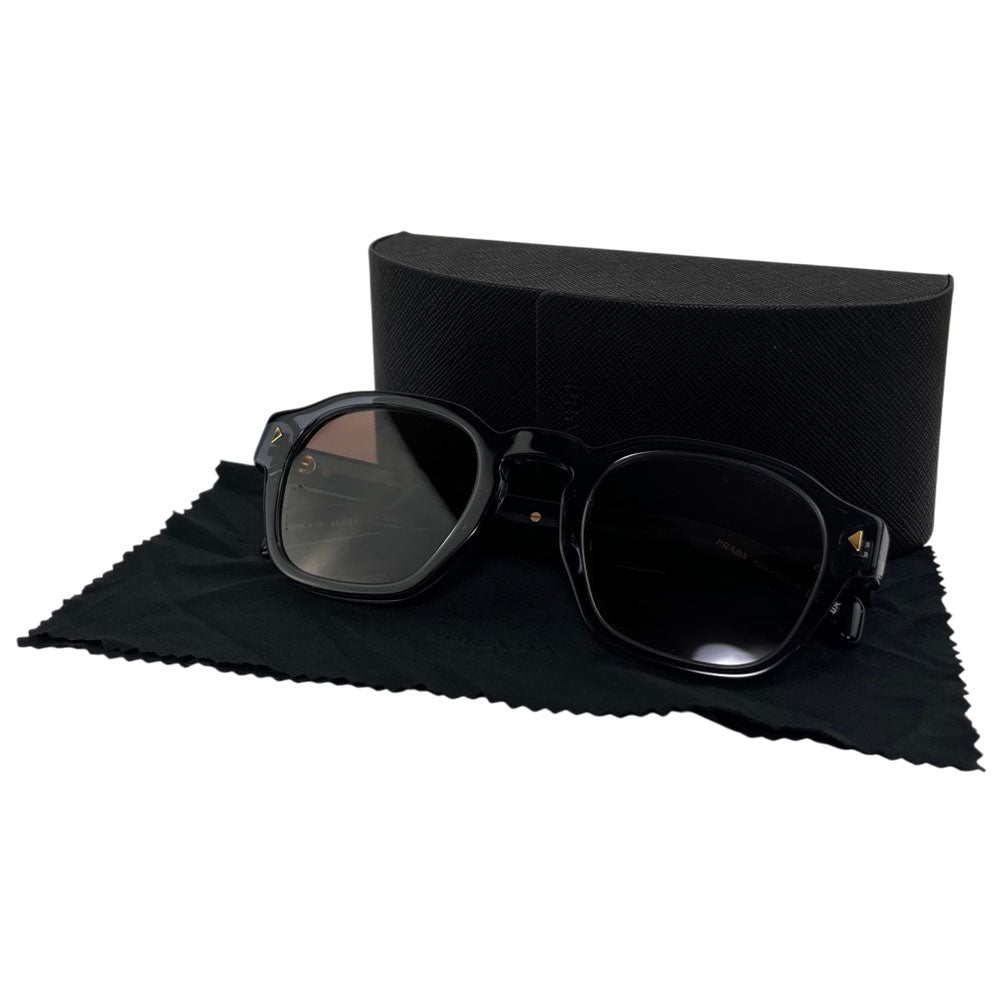 PRADA Navy Round Frame Brown Lens Sunglasses LHQ1714