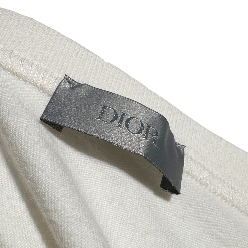 CHRISTIAN DIOR Flocked White Bear T-Shirt Size M LHQ1720