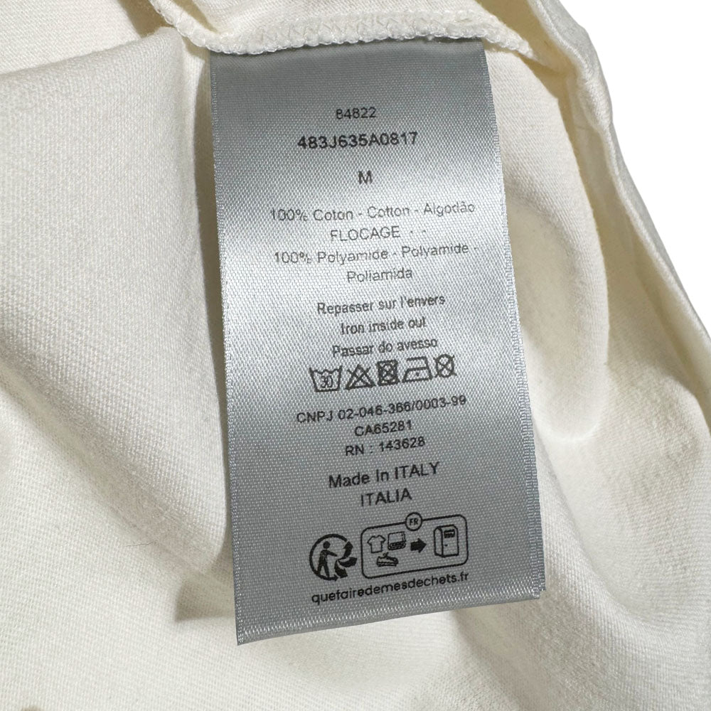 CHRISTIAN DIOR Flocked White Bear T-Shirt Size M LHQ1720