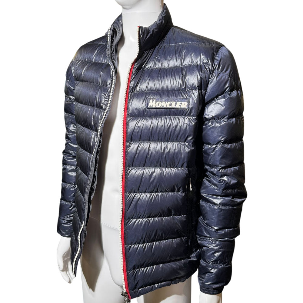 MONCLER Longue Saison Down Navy Puffer Jacket Size L LHQ1727