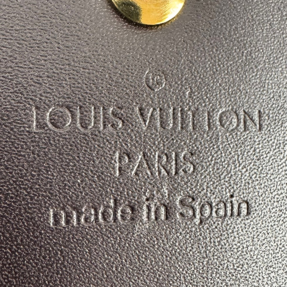 LOUIS VUITTON Burgundy Vernis Patent Leather Card Case LHQ1739