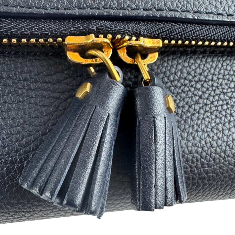 ANYA HINDMARCH Blue Leather Vere Slouchy Tote Handbag LHQ1744