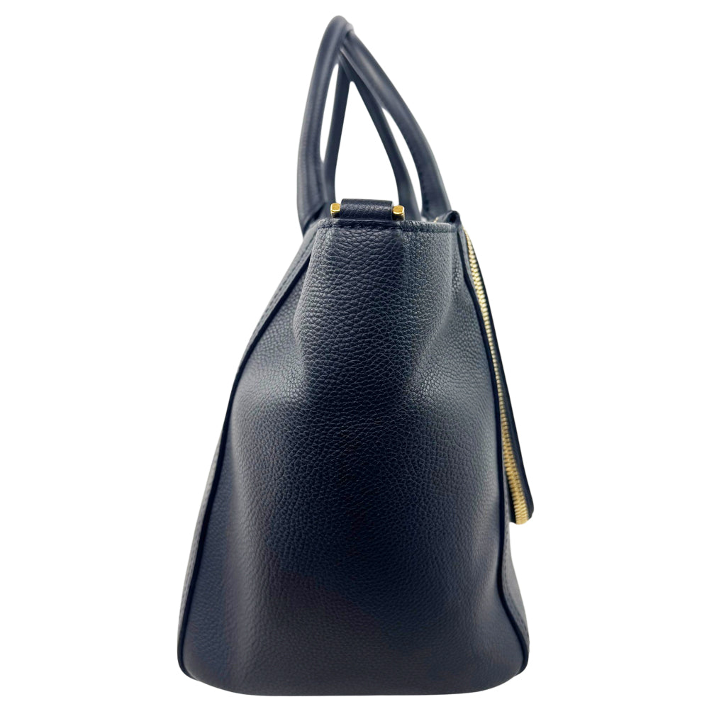 ANYA HINDMARCH Blue Leather Vere Slouchy Tote Handbag LHQ1744