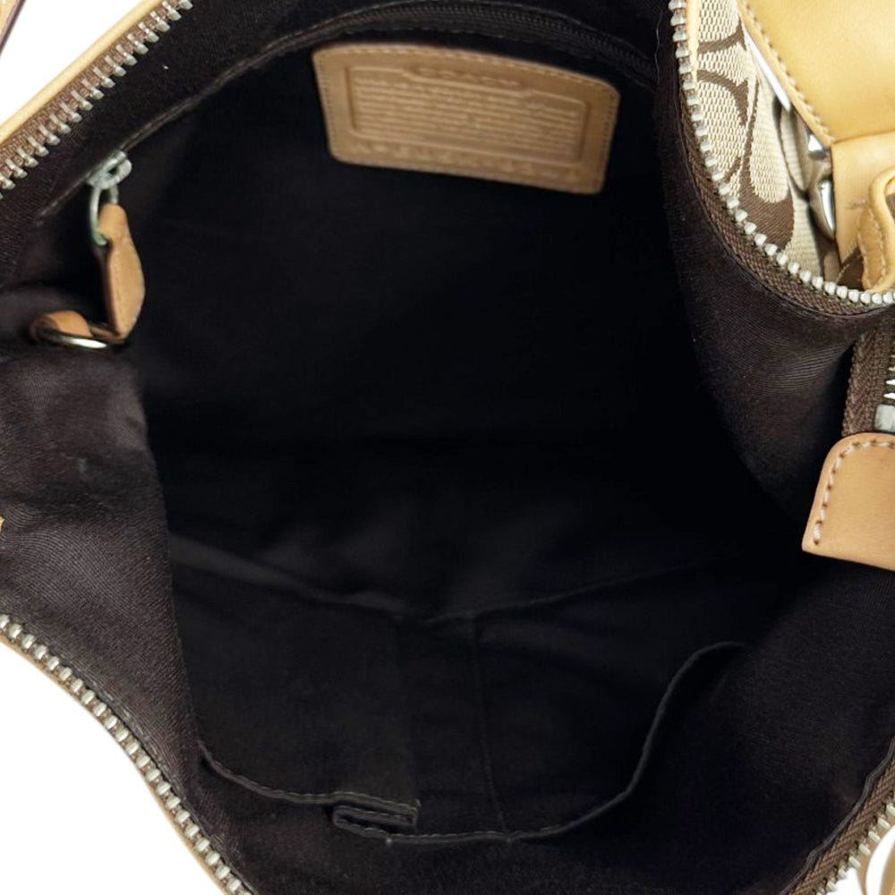 COACH Brown Signature Canvas Shoulder Crossbody Bag LHQ1749