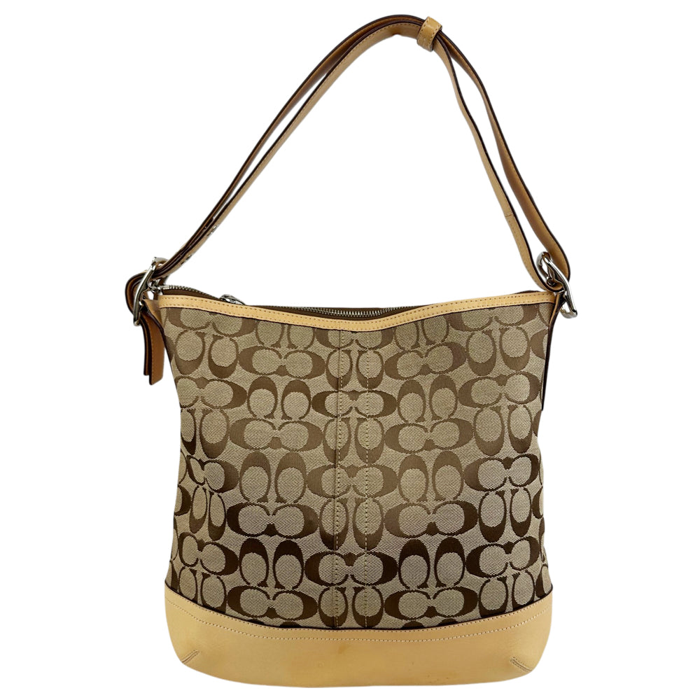 COACH Brown Signature Canvas Shoulder Crossbody Bag LHQ1749