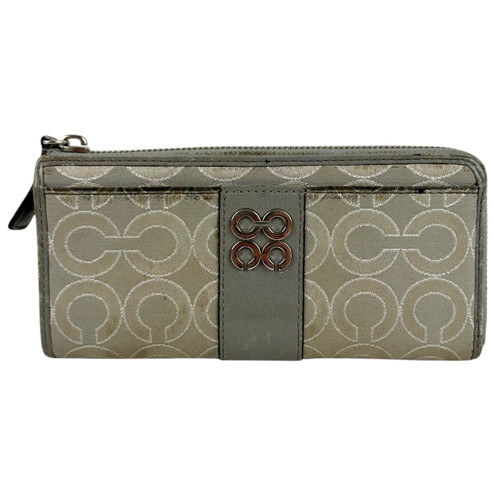 COACH Grey Canvas Purse Wallet LHQ1751