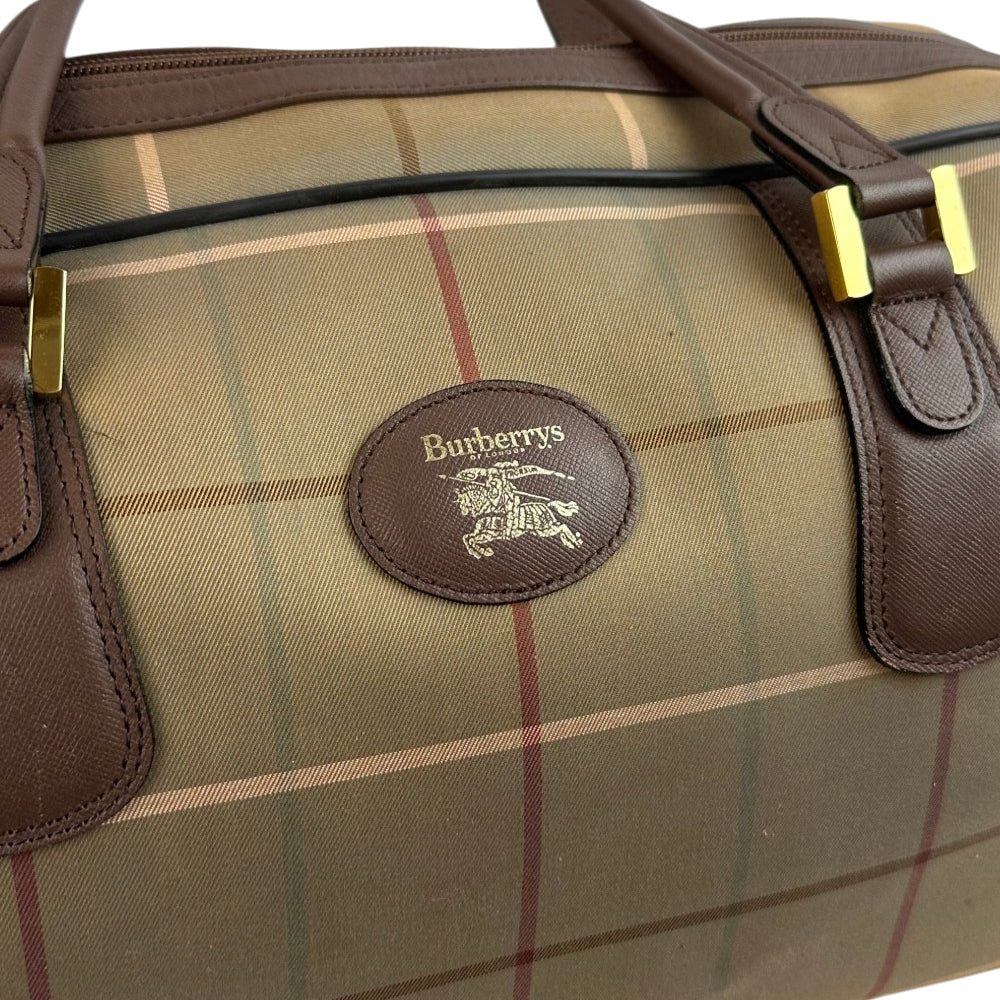 BURBERRY Check Duffle/Boston Bag LHQ1755