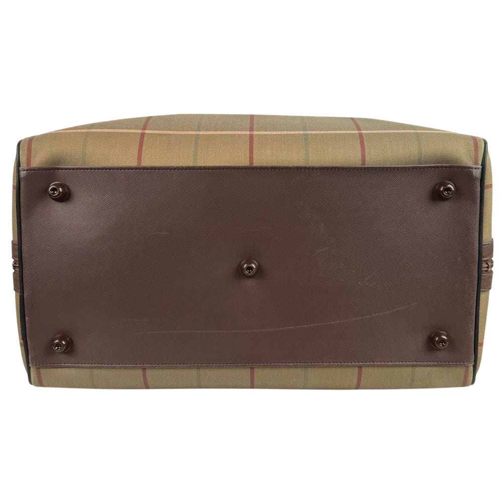 BURBERRY Check Duffle/Boston Bag LHQ1755