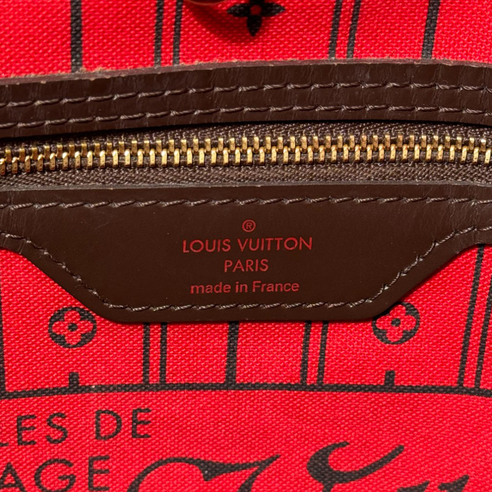 LOUIS VUITTON Neverfull MM Damier Ebene LHQ176