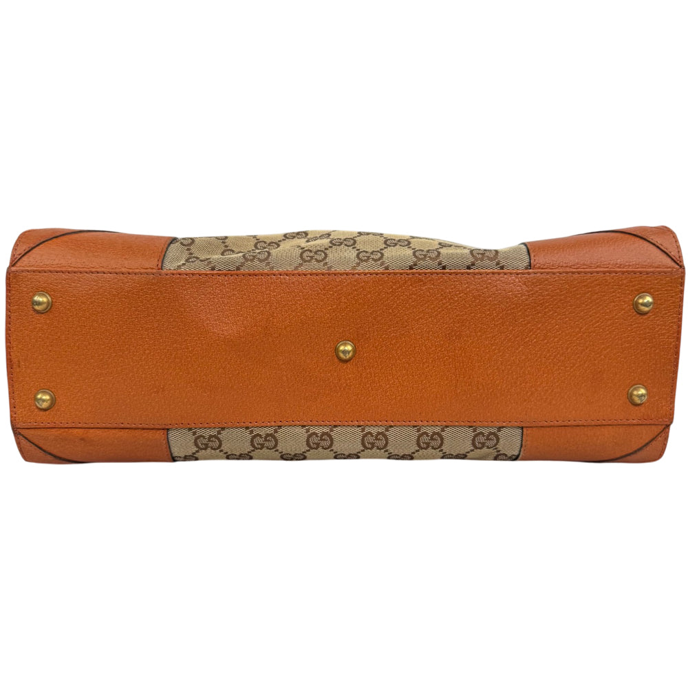 Gucci Brown Canvas Nailhead Tote Bag LHQ1761