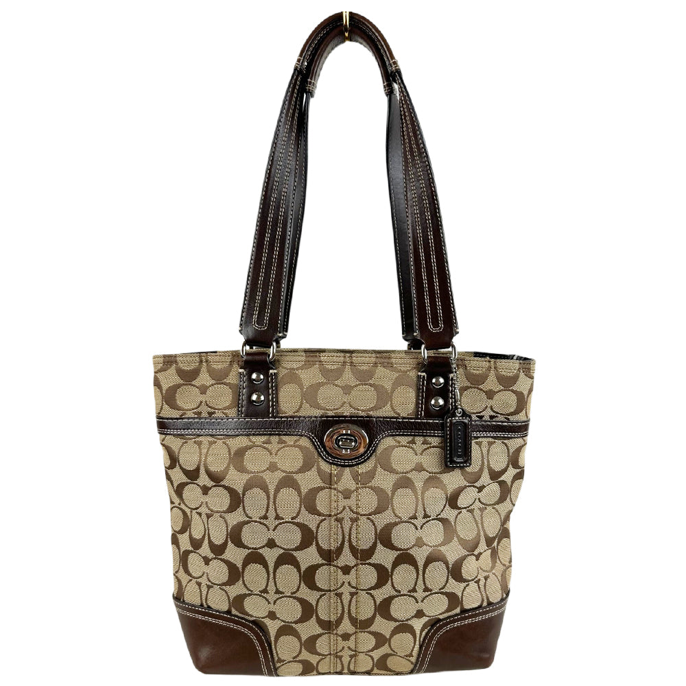 COACH Hampton Brown Signature Tote Bag LHQ1762