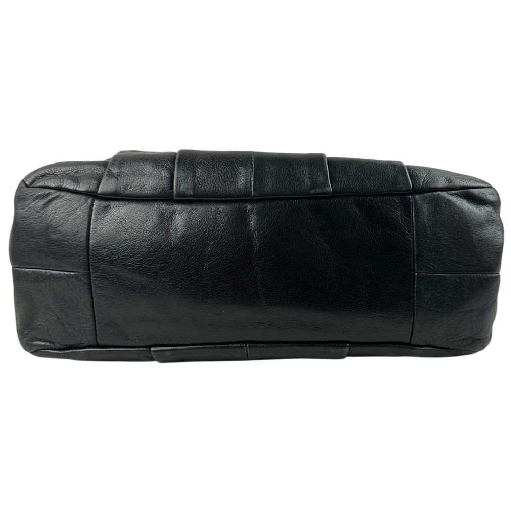 COACH Madison Maggie Black Leather Shoulder Bag LHQ1763
