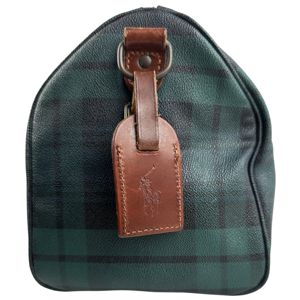 POLO RALPH LAUREN Green/Blue Tartan Check Boston Bag LHQ1778